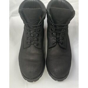 Vintage 90s Timberland Boots RARE Black Nubuck USA Original Owner Men's Size 10
